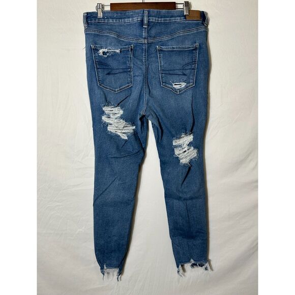 American Eagle Next Level Stretch Curvy Hi Rise Jeggings Distressed, Size 16S - Picture 5 of 5